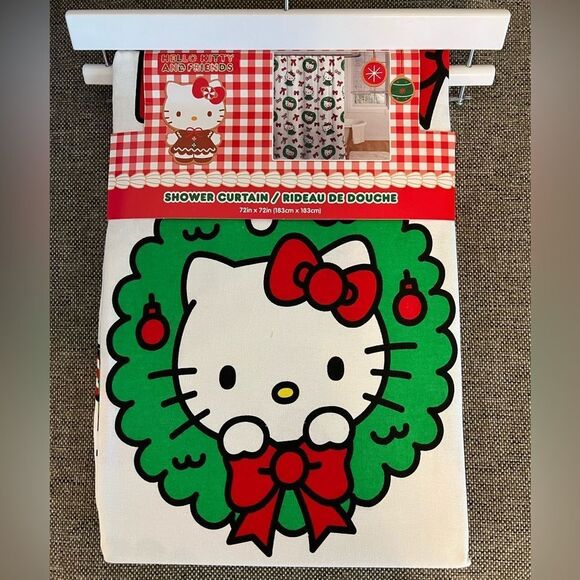 Hello Kitty Christmas Shower Curtain - Picture 1 of 4